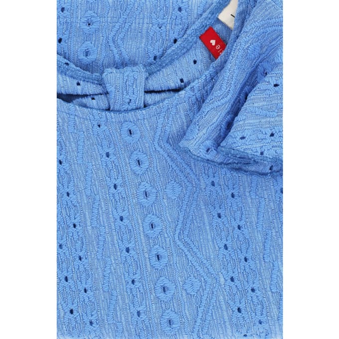 LOOXS Little Meisjes blouse - Maat 98 in de kleur Blauw van 98% polyester 2% elastane - 2512-7135-185
