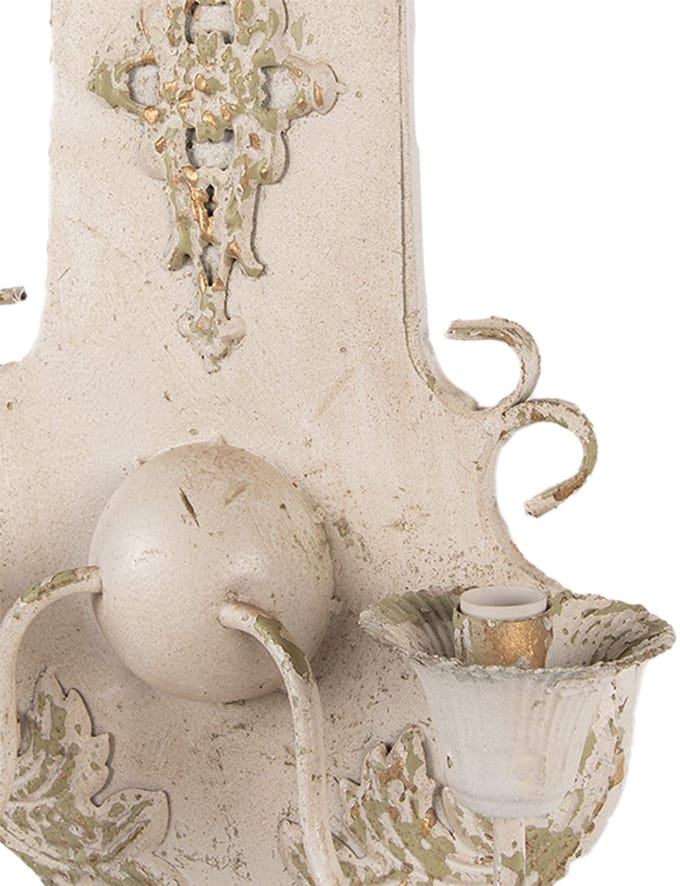 Clayre & Eef Wandlamp 40x18x70 cm Beige Groen Metaal