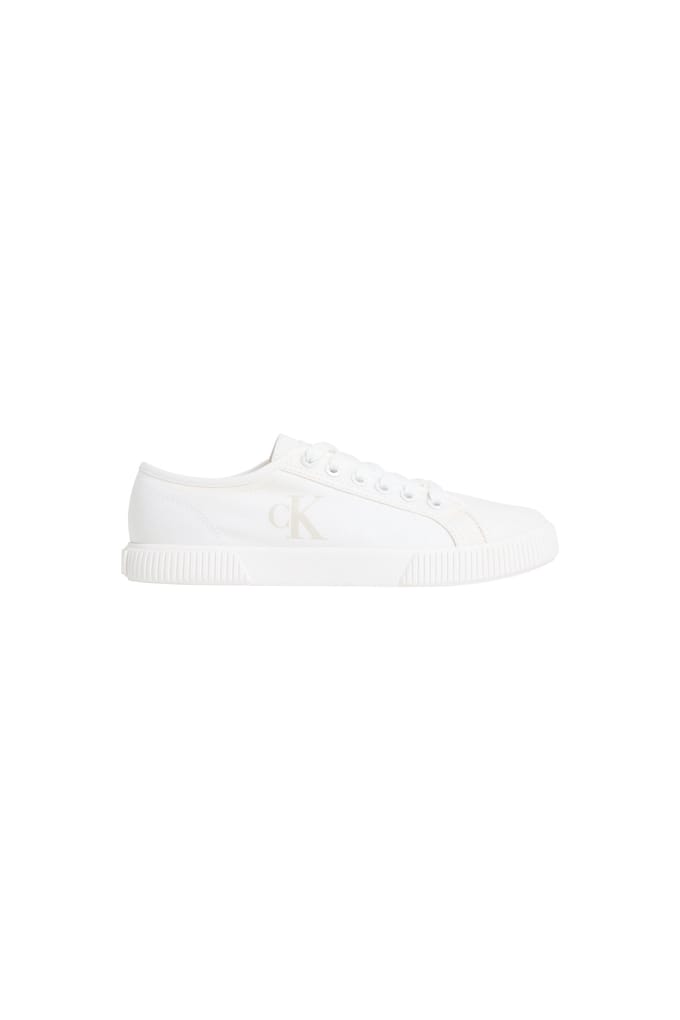 Calvin Klein Essential Canvas Trainers Triple Bright White Größe: 41 | Trainers Outlet | Damen | Weiß