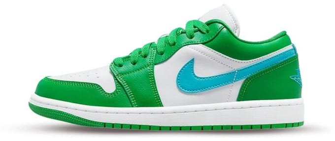 Air Jordan 1 Low Lucky Green Dames Sneakers Aquatone Wit DC0774-304 42