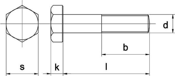 Bout Din931 8.8 M7X60Mm Elvz zonder Moer - 200 stuks