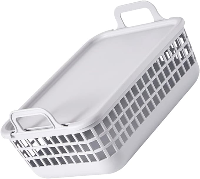 Wasmand Met Deksel - Opbergmand Kleding - Thuis Opslag - Grote Capaciteit - 33x33x33cm - Zoals Getoond
