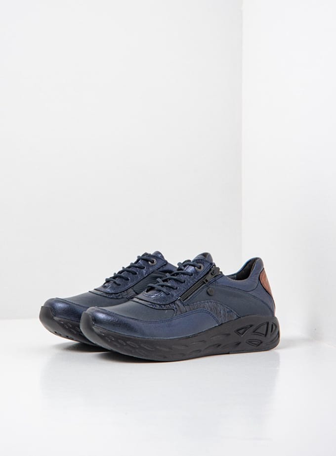 Wolky Dames Sneakers 05703 Vitality S2F Donkerblauw