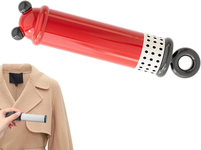 Draagbare Pluisroller - Kledingroller Haarverwijderaar - Kleding Schoonmaken - Wasbare Duurzaamheidstechnologie - 16 x 4 cm - Rood