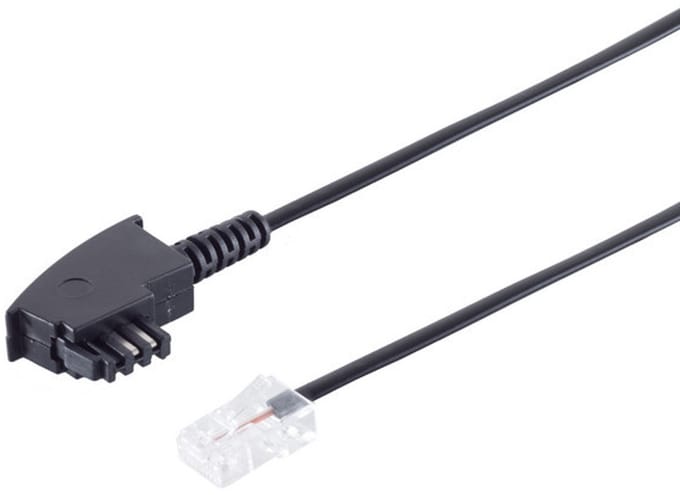 TAE-F-Stecker / RJ 45 Stecker A-4 B-5, 6m