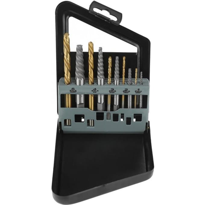 10-delige schroefuitdraaierset en linkse kobalt boorset boutverwijderaar Easy Out kit