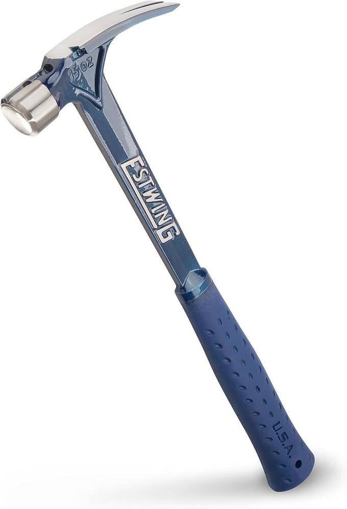15oz Multi-Function Hammer with Shock Reduction Grip - Blue
