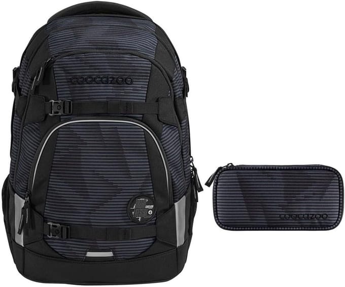 Set van 2 Schooltassen voor Middelbare School - Ergonomische Rugzak en Opbergdoos