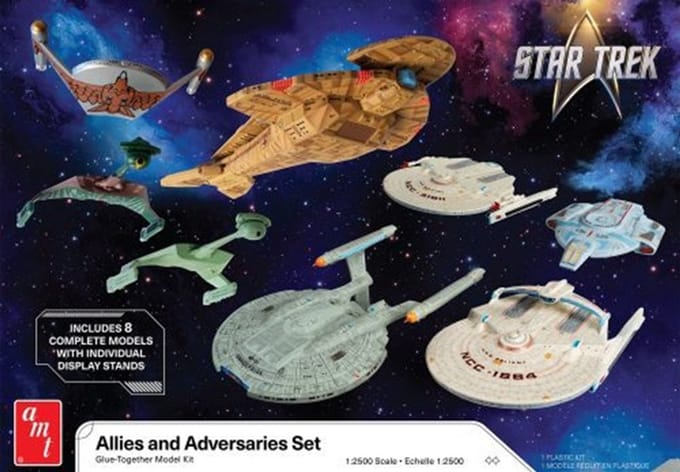 AMT Modelbouwpakket Ruimtevaart - 1443 Star Trek Allies And Adversaries Set Plastic - 1:2500 - Modelbouw