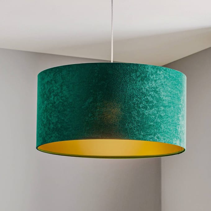 Maco Design Salina hanglamp, groen/goud, Ø 50cm