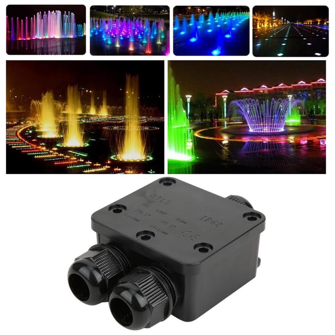 Waterdichte Verbindingsdoos Zwart 3-weg Y-vormig Plastic Kabelconnector Behuizing IP68