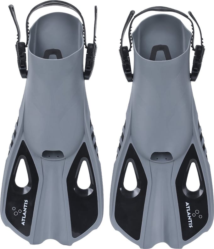 Atlantis Snapper - Zwemvliezen - Flippers - Kinderen - Zwart/Grijs - 34-38