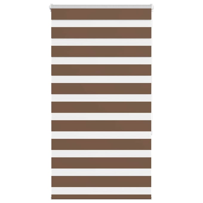 vidaXL - Zebra - rolgordijn - 70x150 - cm - stofbreedte - 65,9 - cm - polyester - bruin