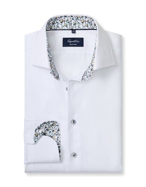 OLYMP Signature Overhemd, Tailored Fit, Signature Kent, Wit