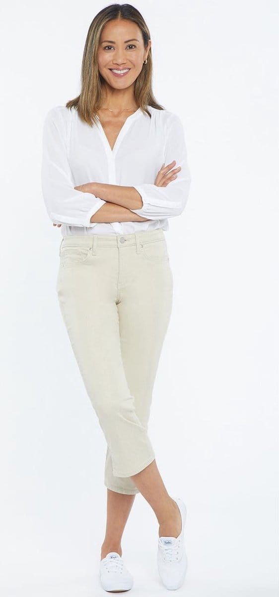 Chloe Capri Jeans Met Zijkant Splitten