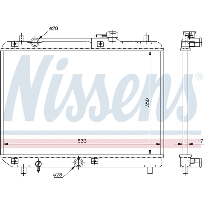 Radiator, motorkoeling NISSENS 64177