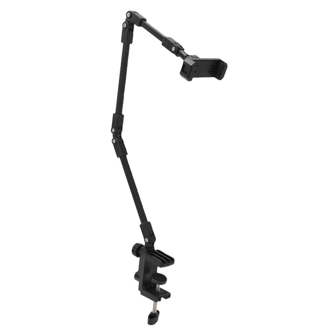 Bureau Telefoonhouder Verstelbare Arm Flexibel Stabiele Telefoonhouder voor Opnemen Live Streaming black