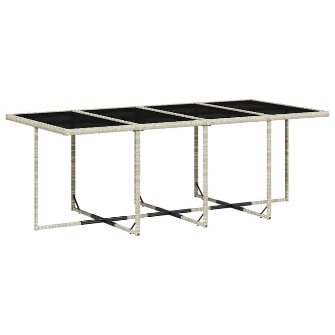 vidaXL - 13-delige - Tuinset - met - kussens - poly - rattan - lichtgrijs