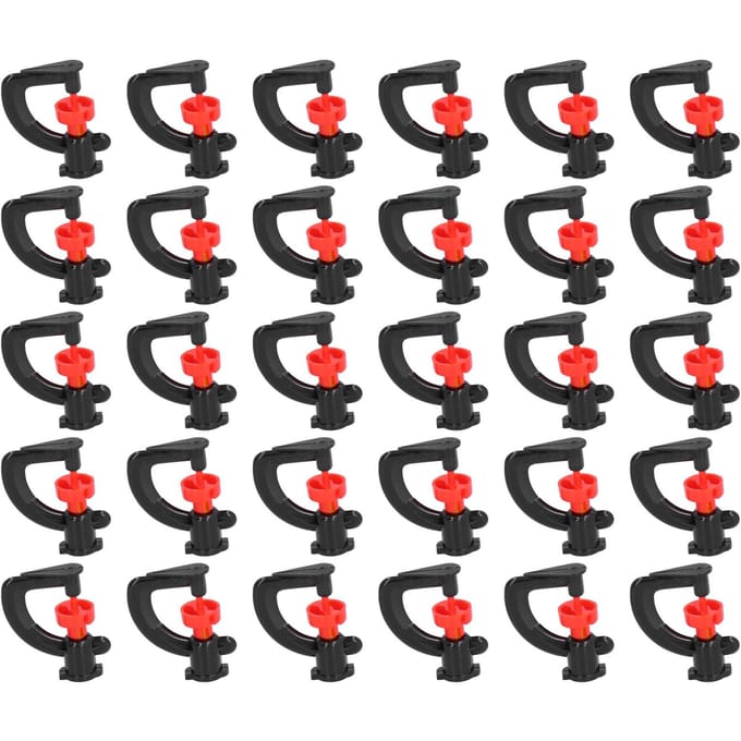 30 STUKS G-Type Roterend Spuitmondstuk Hangend Sproeier Verstuivend Mondstuk voor Tuin Kas black