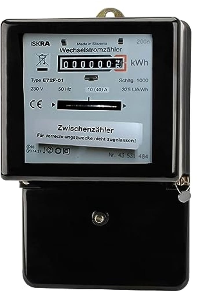 Wisselstroom-elektriciteitsmeter voor intern gebruik - 10A/40A - CE Keurmerk