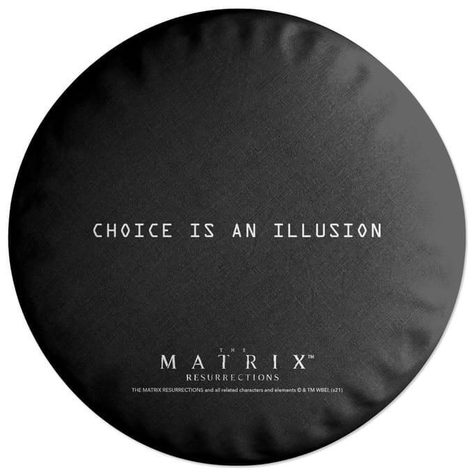 Decorsome Matrix Choice Is An Illusion Round Cushion