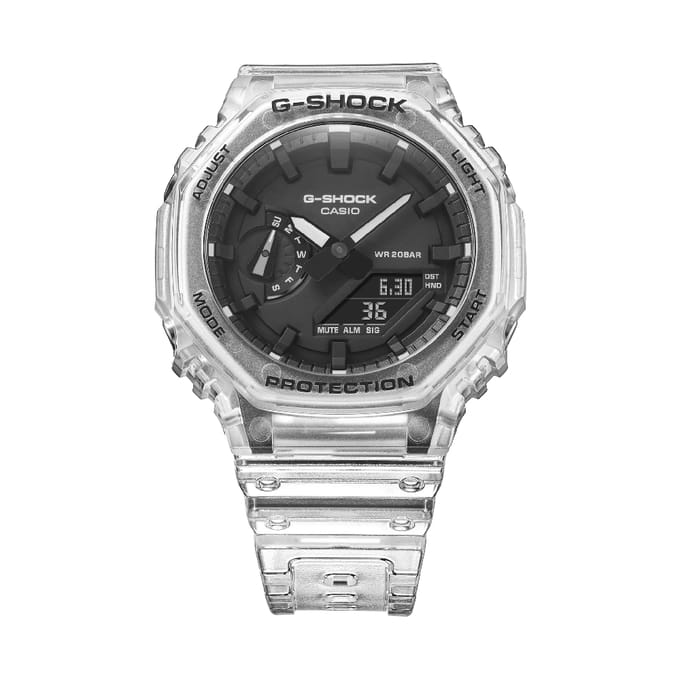 G-Shock Classic Style GA-2100SKE-7AER Skeleton Series - White Horloge