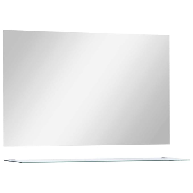 vidaXL - Wandspiegel - met - schap - 100x60 - cm - gehard - glas