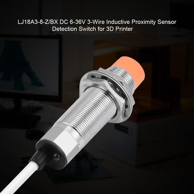 LJ18A3‑8‑ZBX DC 6-36V 3-draads Inductieve Naderingssensor Detectieschakelaar voor 3D-printer black