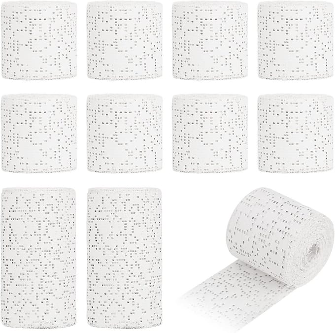 10 Rollen Gipsdoek Strips voor Knutselen, Modelbouw en Mallen - Sneldrogend en Huidvriendelijk