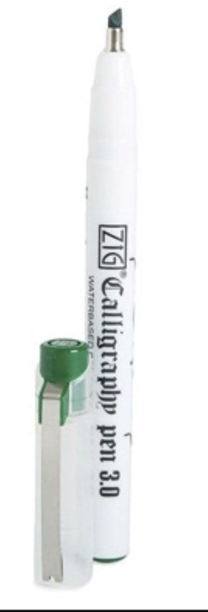 Kuretake ZIG Calligraphy Pen - 3.0 mm - groen