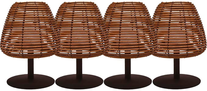 Set van 4 draadloze LED-tafellampen H25CM BOHEME