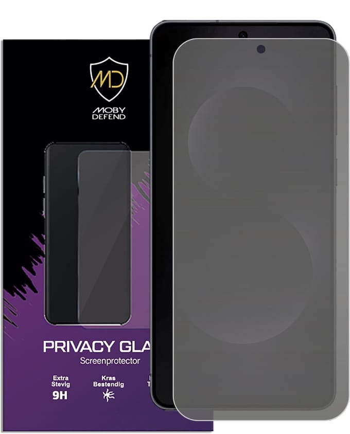 MobyDefend Screenprotector - Geschikt voor Samsung Galaxy S25 Edge - HD Privacy Glass Screensaver