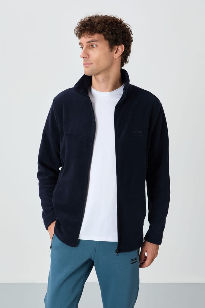 Heren Pluche Rits-Voor Sweatshirt