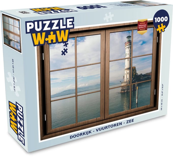 Puzzel Doorkijk - Vuurtoren - Zee - Legpuzzel - Puzzel 1000 stukjes volwassenen