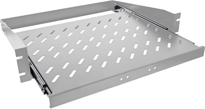 InLine® 19 uitschuifbaar rek, 350mm, 30kg, 2U, RAL 7035 grijs