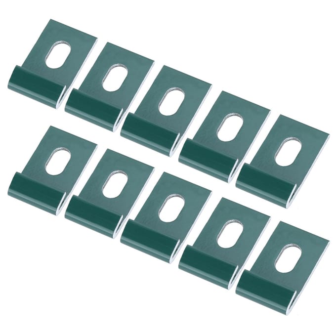 10 stuks Basisclips Haakbevestigingen Bevestigt Aluminium Kassen BevestigingssetGroen groen