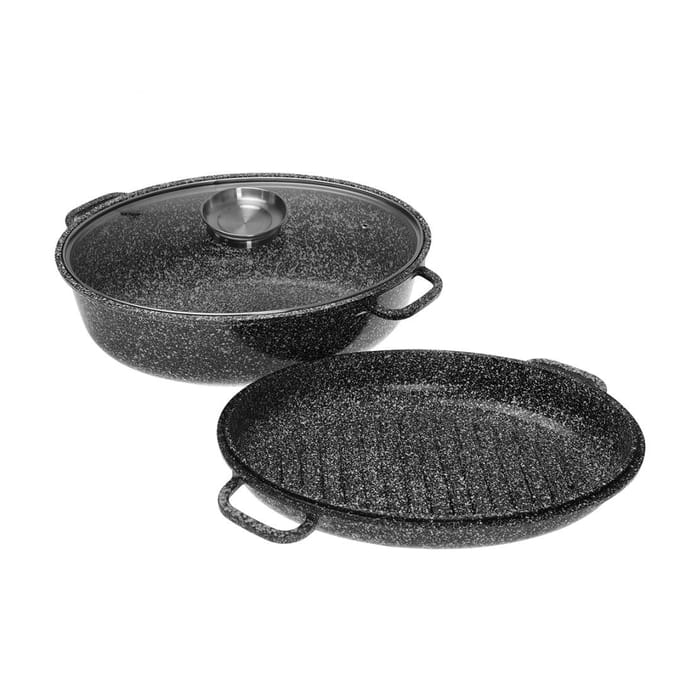 Klausberg KB-7367 Braadpan - met deksel - 8L - gietijzer