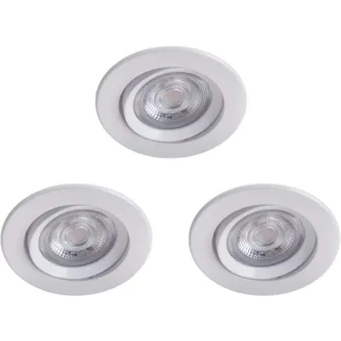 Philips Inbouwspot Sparkle Wit ⌀8,5cm 5w 3 Stuks