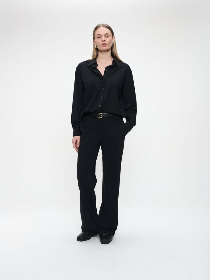 Linda pants technical jersey | Black - Black / S