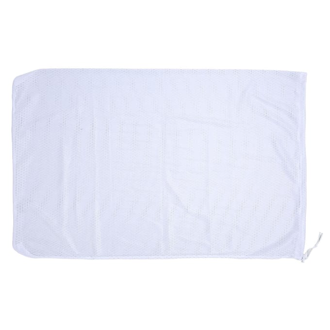 Grote Mesh Waszakken Polyester Reizen Waszakken met Ritssluiting voor Ondergoed white