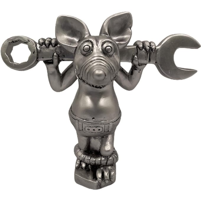 Muisbeelden Hars Dierenbeeldjes voor Huis Tuin Decoratie silver edge gray