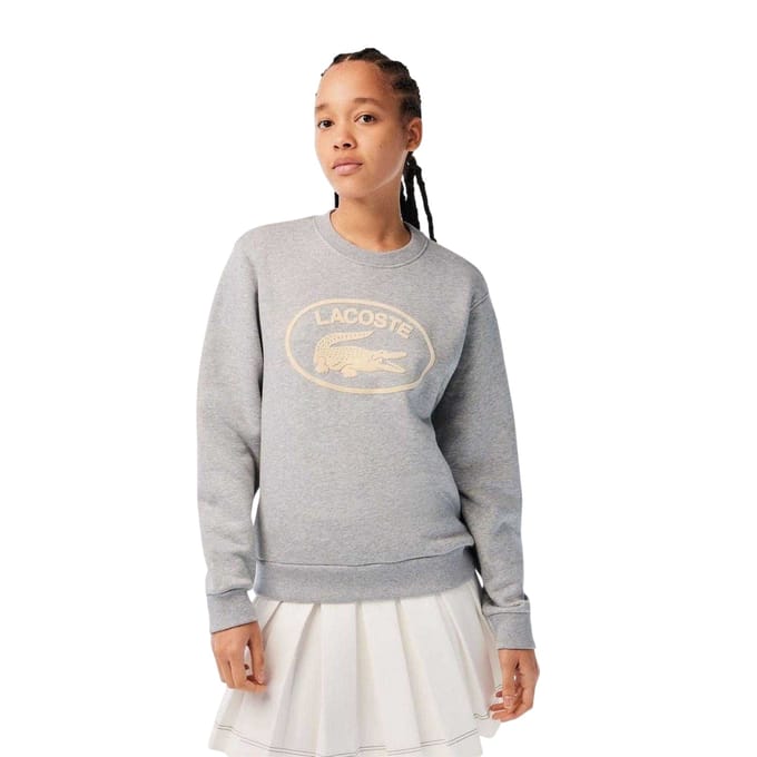 Lacoste Dames/Dames Biologisch Katoenen Los Fit Sweatshirt (Grijs)