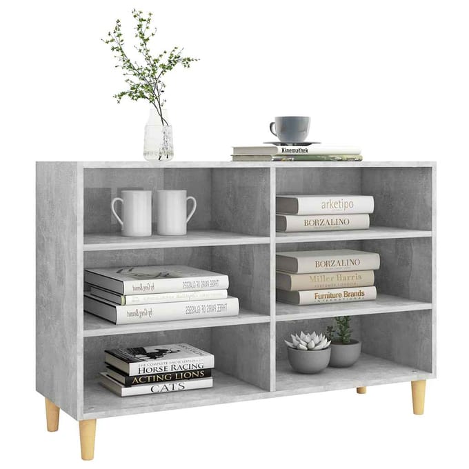vidaXL - Dressoir - 103,5x35x70 - cm - bewerkt - hout - betongrijs