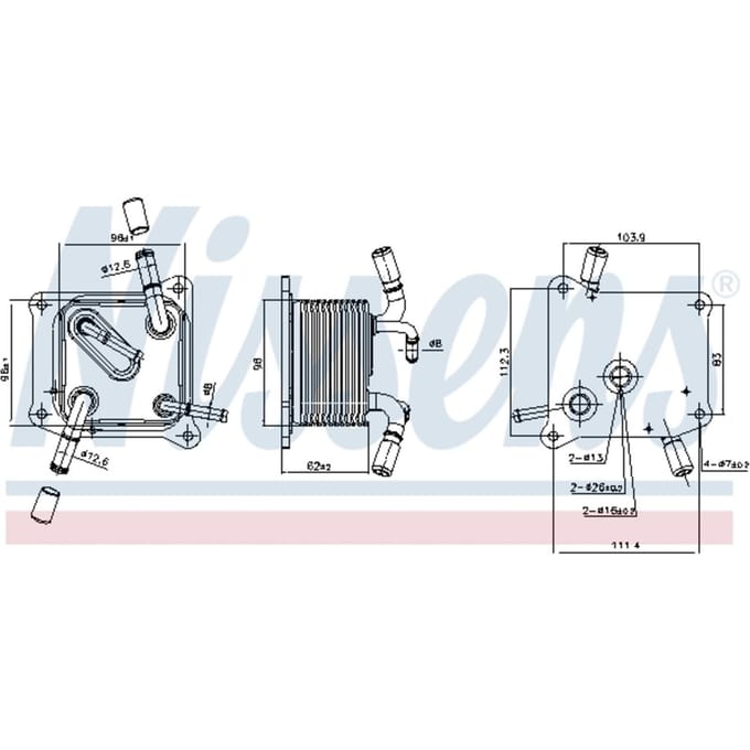 Olie radiator, motorolie NISSENS 91294