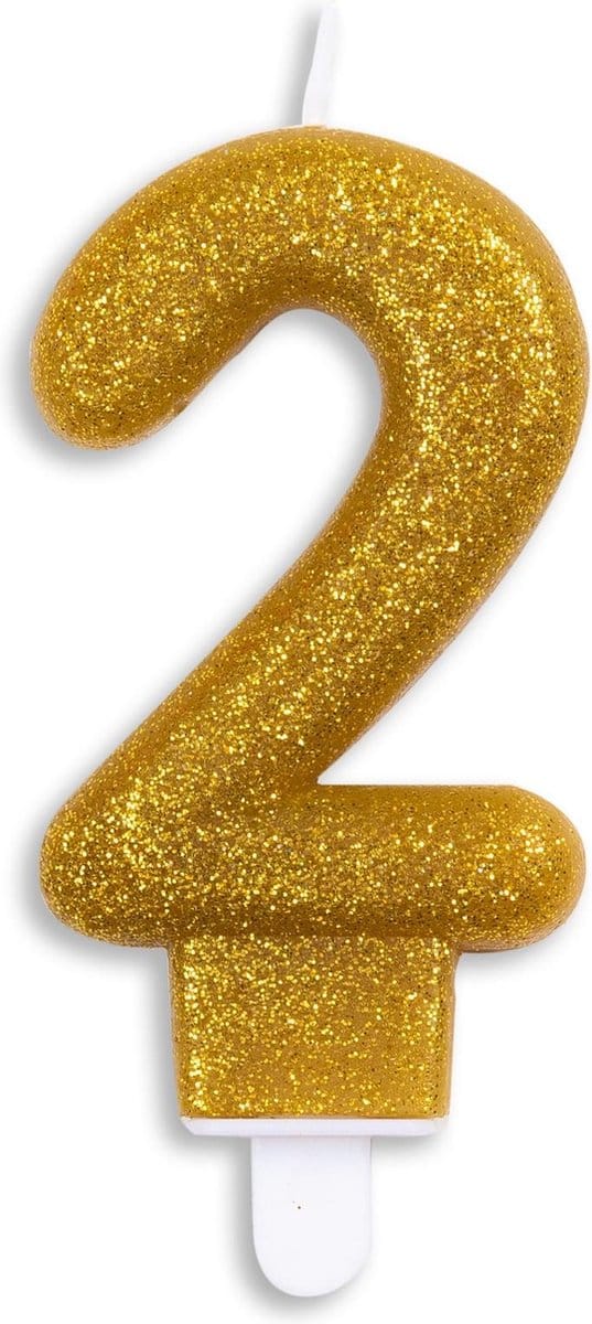 Wefiesta Cijferkaars '2' 4,4 X 7 X 1,2 Cm Wax Goud