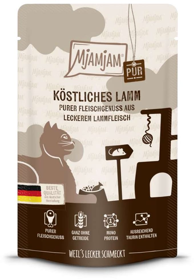 MjAMjAM Cat - Purer Fleischgenuss Pouchbeutel 12x125g | Lamm