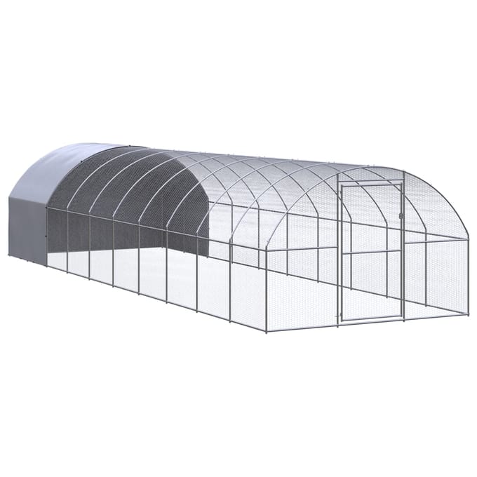 vidaXL - Kippenren - 3x10x2 - m - gegalvaniseerd - staal