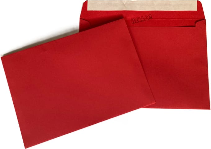 Hello! - Envelop Rood - C5 | A5 formaat - Striplock Sluiting - 162 x 229 mm - 120 grams - Pak à 50 stuks
