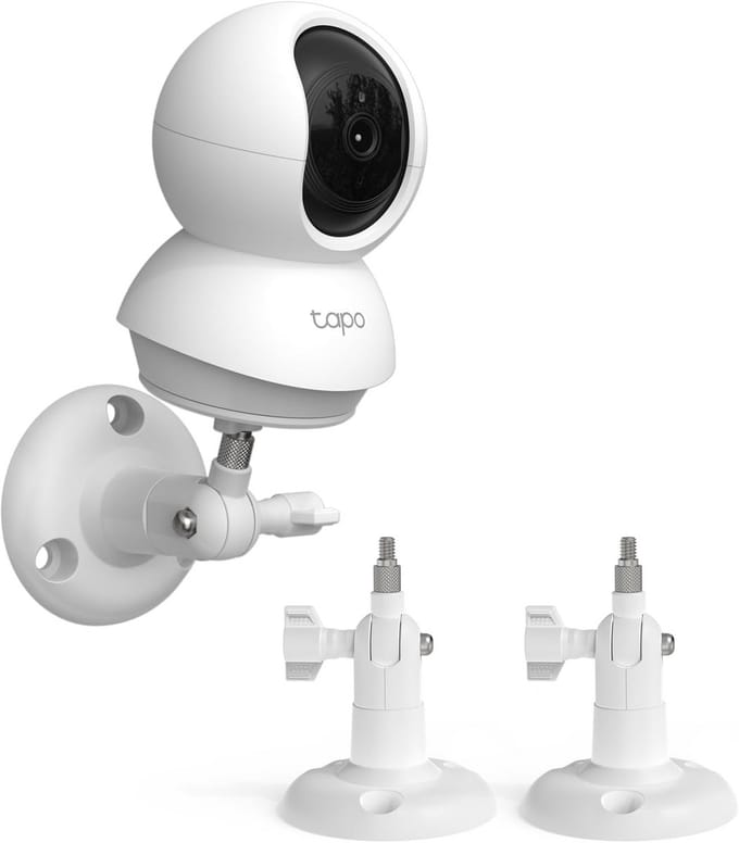 Wandhouder Camera - Bevestiging Beveiliging - Camera Monteren - Verstelbare Hoek - 2 stuks - Wit