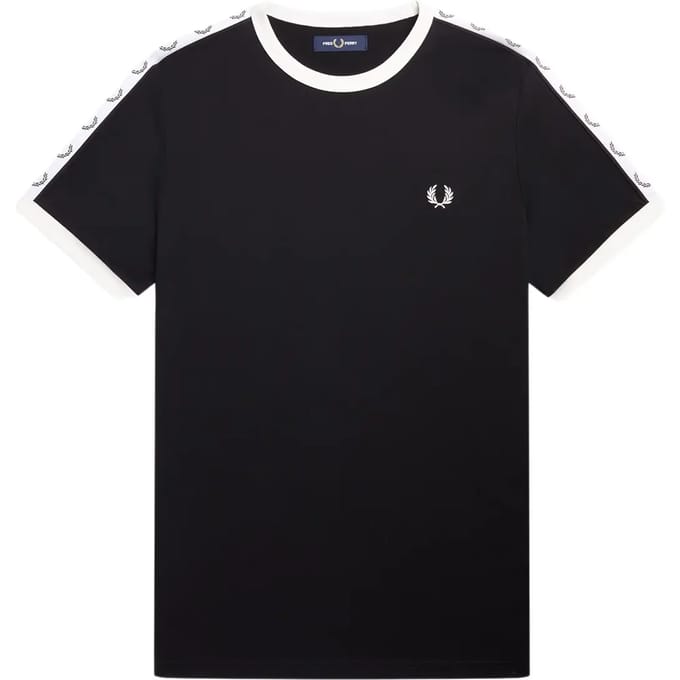 T-shirt met contrasterende rand en band Fred Perry